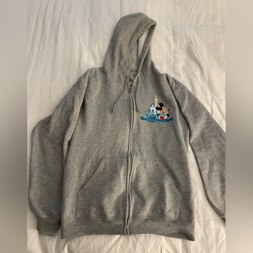 Disney World Gray Zip-up - Medium